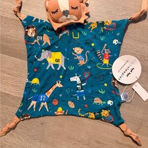 Little Sleepies Teal and Red Baby Blanket